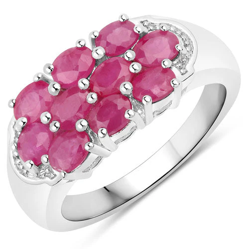 2.20 Carat Genuine Ruby .925 Sterling Silver Ring - Image 2
