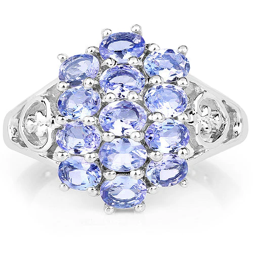 2.21 Carat Genuine Tanzanite .925 Sterling Silver Ring - Image 6