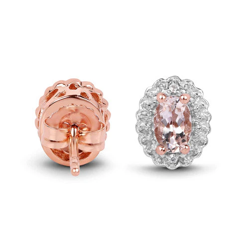 2.28 Carat Genuine Morganite and White Topaz .925 Sterling Silver 3 Piece Jewelry Set (Ring, Earrings, and Pendant w/ Chain) - Image 13