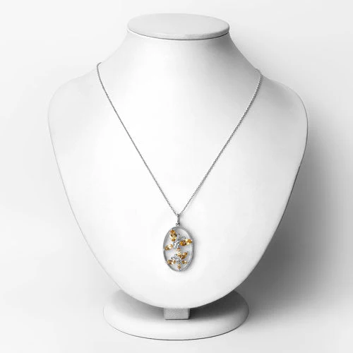 2.30 Carat Genuine Citrine .925 Sterling Silver Pendant - Image 6