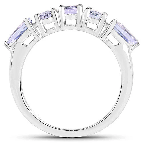 2.33 Carat Genuine Tanzanite .925 Sterling Silver Ring - Image 5