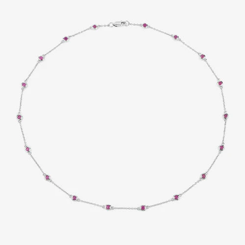 2.34 Carat Genuine Ruby .925 Sterling Silver Necklace - Image 13