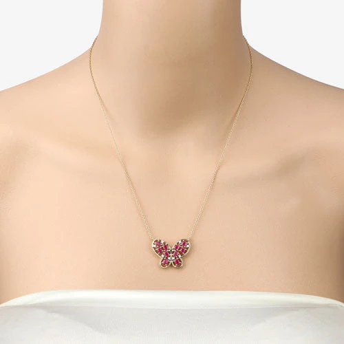 2.36 Carat Genuine Ruby and White Zircon .925 Sterling Silver Necklace - Image 10