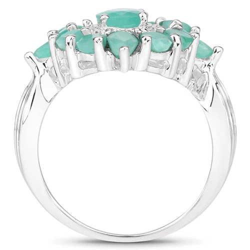 2.37 Carat Genuine Emerald .925 Sterling Silver Ring - Image 5