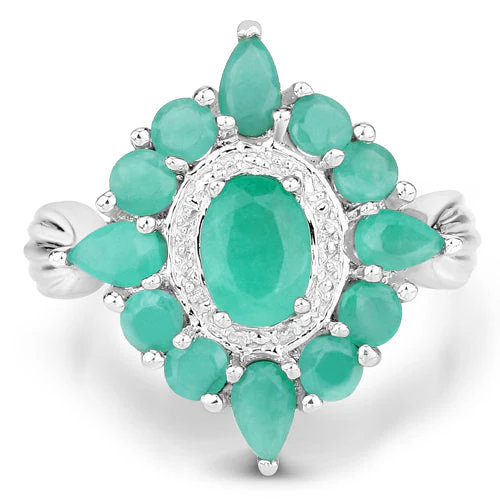 2.37 Carat Genuine Emerald .925 Sterling Silver Ring - Image 6