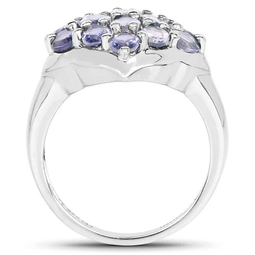 2.38 Carat Genuine Iolite .925 Sterling Silver Ring - Image 5