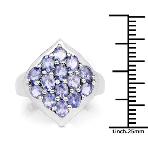 2.38 Carat Genuine Iolite .925 Sterling Silver Ring - Image 6