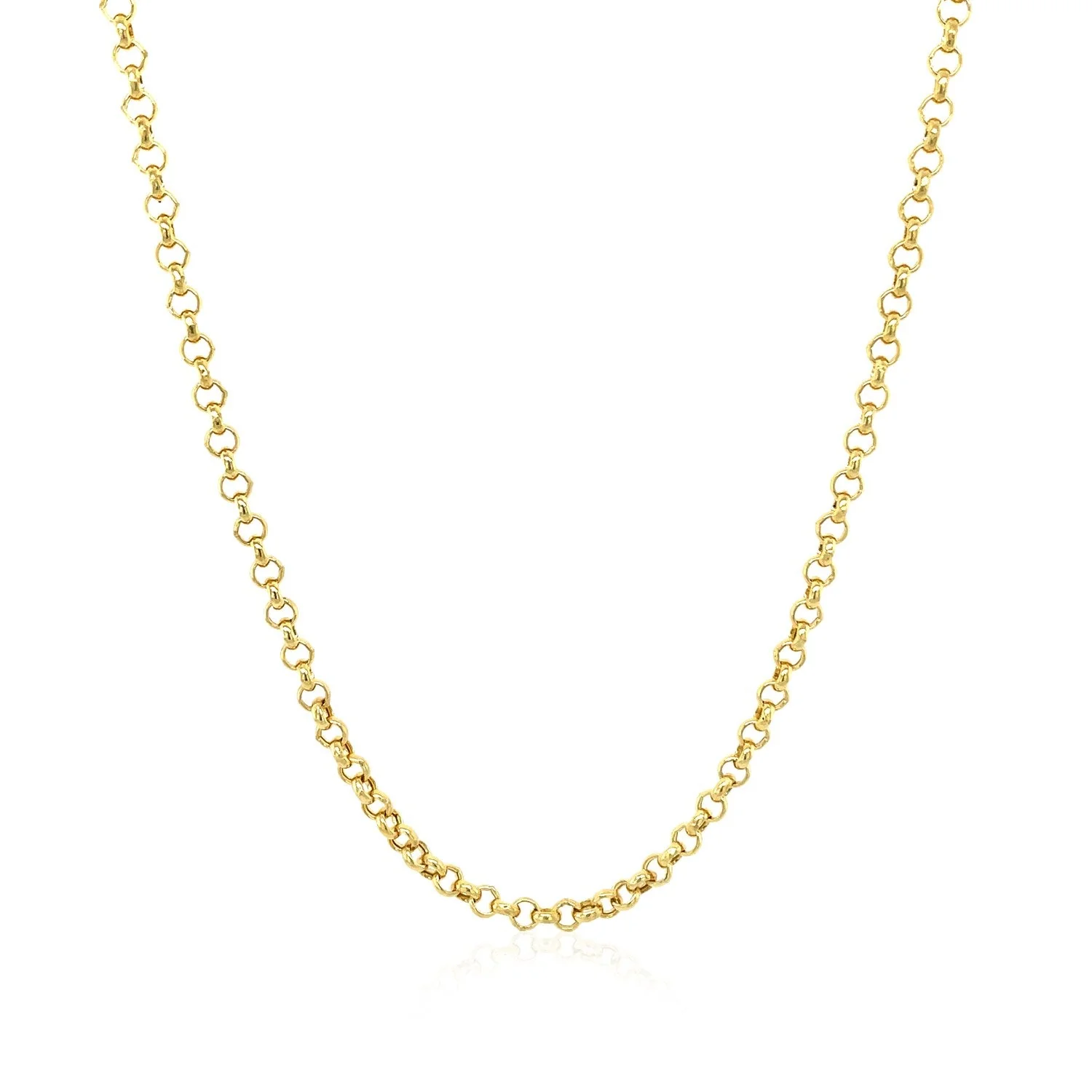 2.3mm 14k Yellow Gold Rolo Chain - Image 7