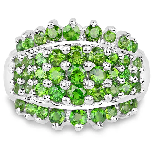 2.48 Carat Genuine Chrome Diopside .925 Sterling Silver Ring - Image 8