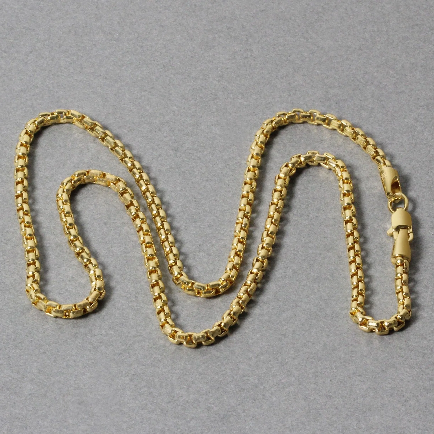 2.4mm 14k Yellow Gold Round Box Chain - Image 11