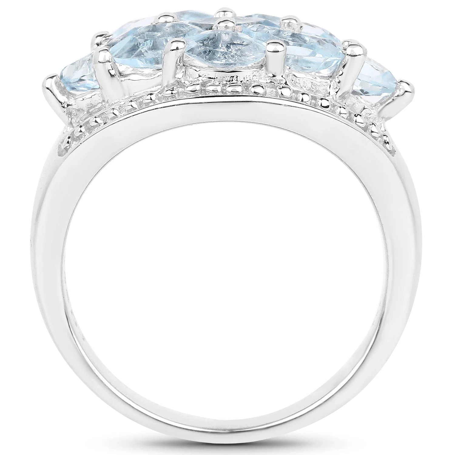 2.50 Carat Genuine Blue Topaz .925 Sterling Silver Ring - Image 2