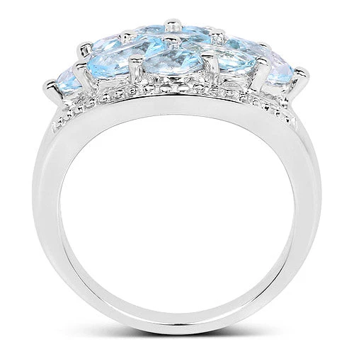 2.50 Carat Genuine Blue Topaz .925 Sterling Silver Ring - Image 5