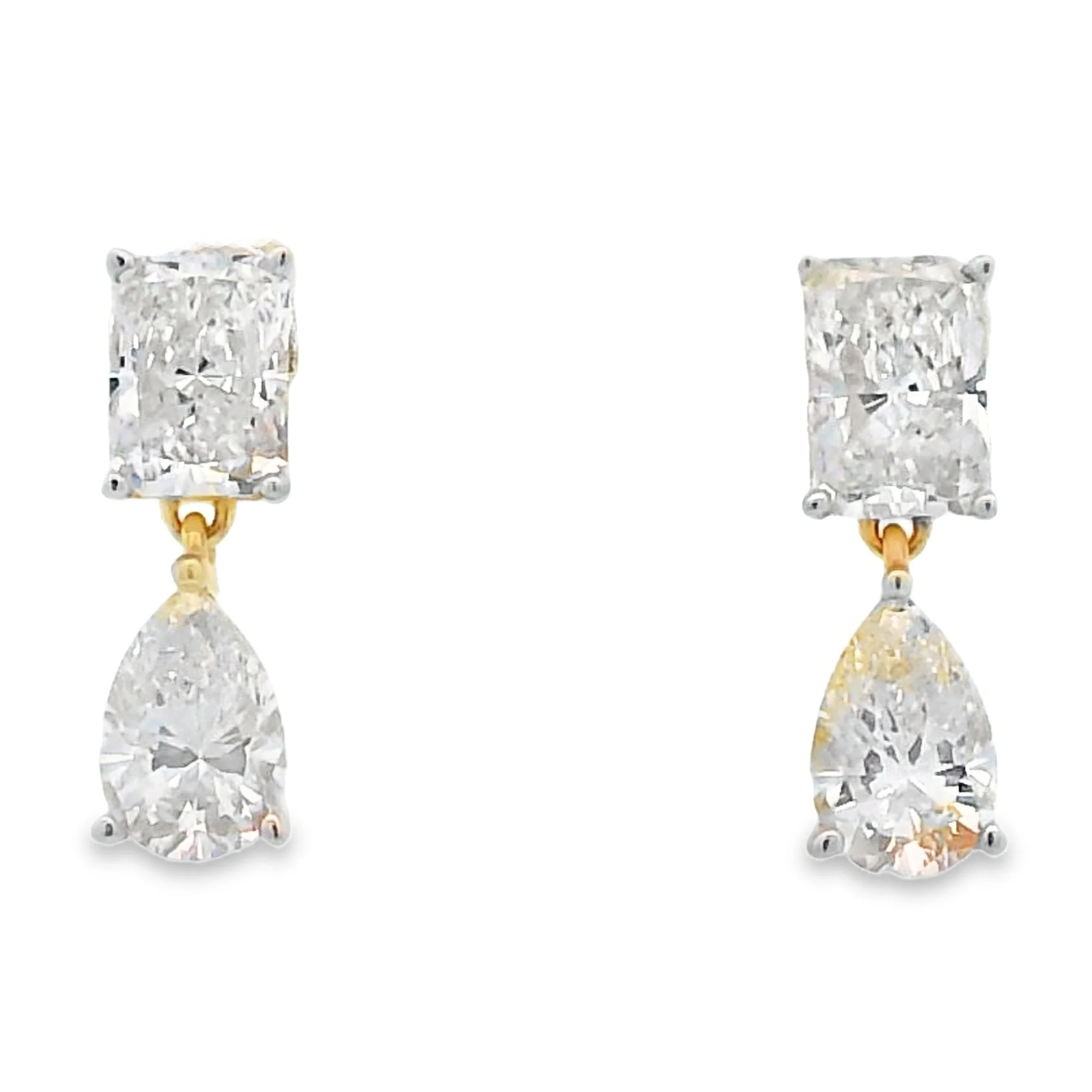 2.50ct Lab Grown Diamond Earrings 14KT Yellow Gold