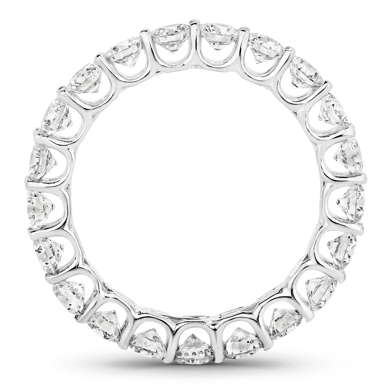 2.52 Carat Genuine Lab Grown Diamond 14K White Gold Ring - Image 2