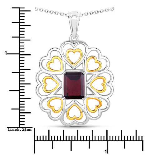 2.55 Carat Genuine Garnet .925 Sterling Silver Pendant - Image 7