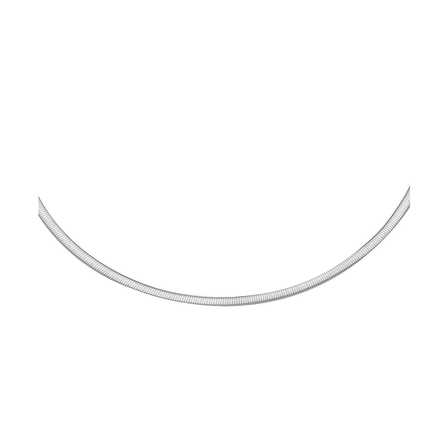 2.5mm 14k Two Tone Gold Reversible Omega Necklace - Image 2
