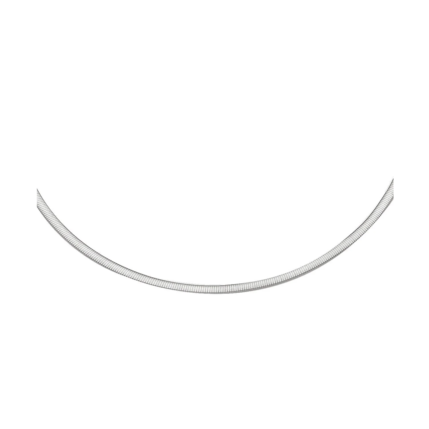 2.5mm 14k Two Tone Gold Reversible Omega Necklace - Image 5