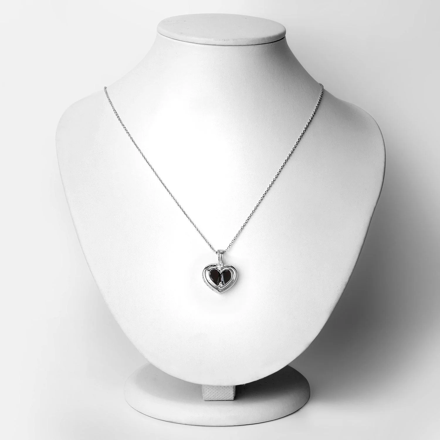 2.66 Carat Genuine Garnet and White Topaz .925 Sterling Silver Pendant - Image 2