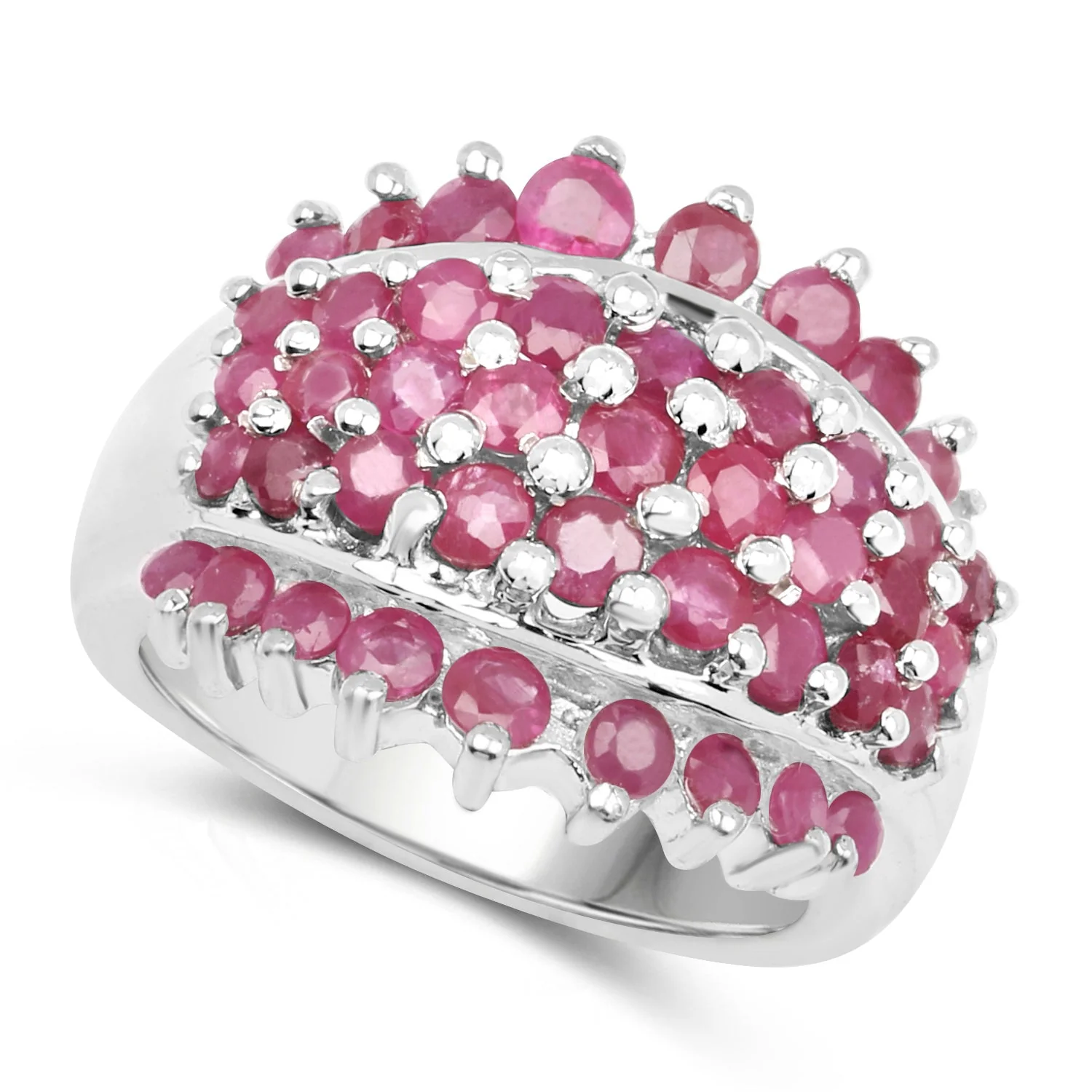 2.70 Carat Genuine Ruby .925 Sterling Silver Ring - Image 2
