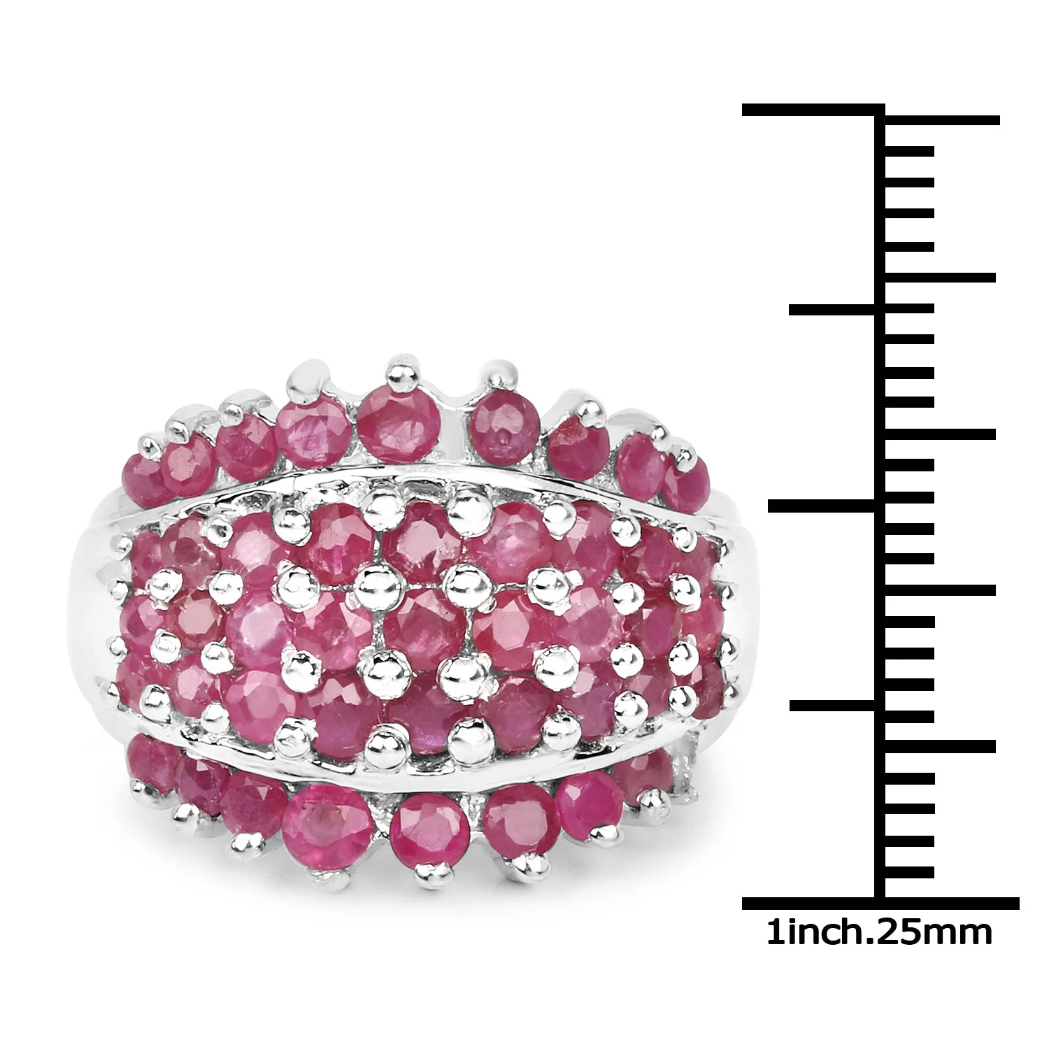 2.70 Carat Genuine Ruby .925 Sterling Silver Ring - Image 3