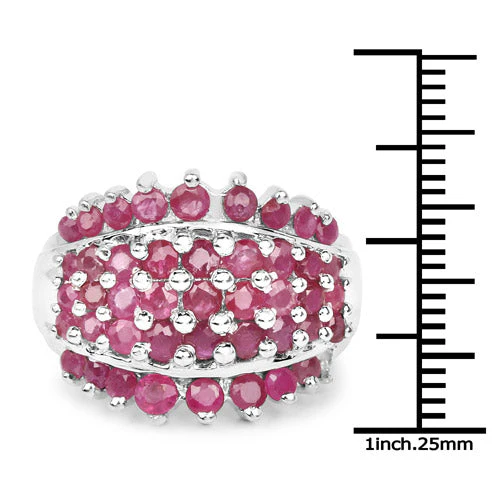 2.70 Carat Genuine Ruby .925 Sterling Silver Ring - Image 6