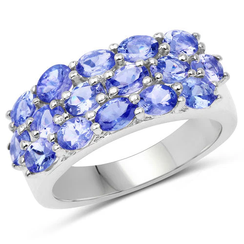2.72 Carat Genuine Tanzanite .925 Sterling Silver Ring - Image 5