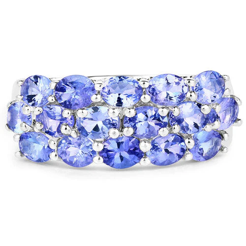 2.72 Carat Genuine Tanzanite .925 Sterling Silver Ring - Image 7