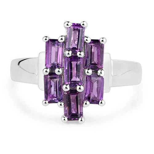 2.80 Carat Genuine Amethyst .925 Sterling Silver Ring - Image 6