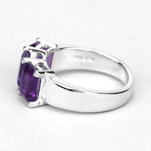 2.85 Carat Genuine Amethyst .925 Sterling Silver Ring - Image 10