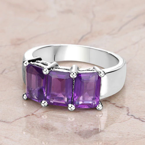2.85 Carat Genuine Amethyst .925 Sterling Silver Ring - Image 13