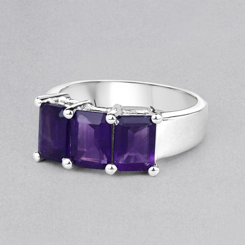 2.85 Carat Genuine Amethyst .925 Sterling Silver Ring - Image 8