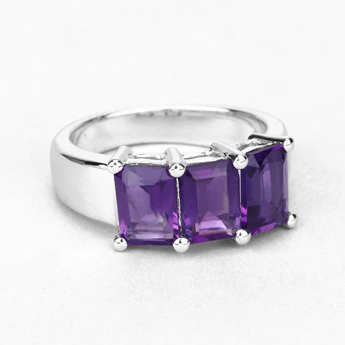 2.85 Carat Genuine Amethyst .925 Sterling Silver Ring - Image 9