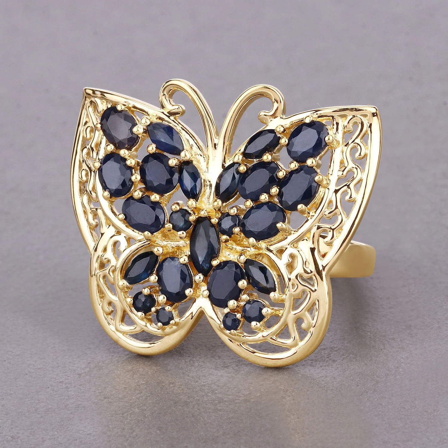 2.86 Carat Genuine Blue Sapphire .925 Sterling Silver Ring - Image 4
