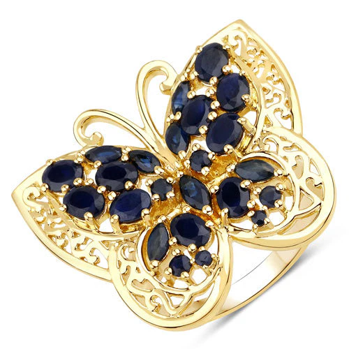2.86 Carat Genuine Blue Sapphire .925 Sterling Silver Ring - Image 5