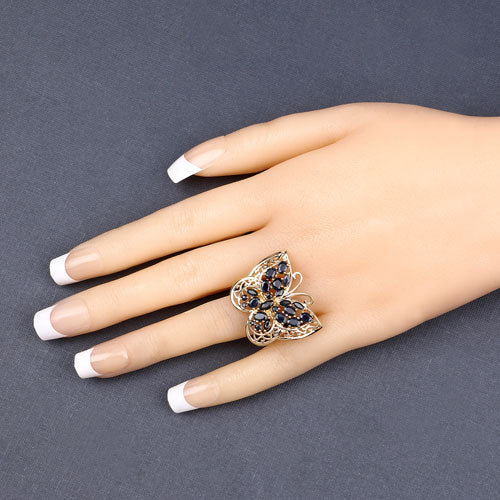 2.86 Carat Genuine Blue Sapphire .925 Sterling Silver Ring - Image 9