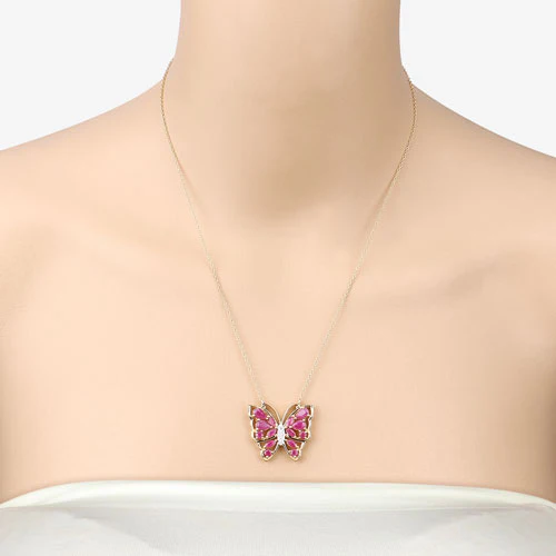 2.88 Carat Genuine Ruby and White Zircon .925 Sterling Silver Necklace - Image 10