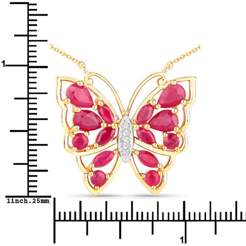 2.88 Carat Genuine Ruby and White Zircon .925 Sterling Silver Necklace - Image 7