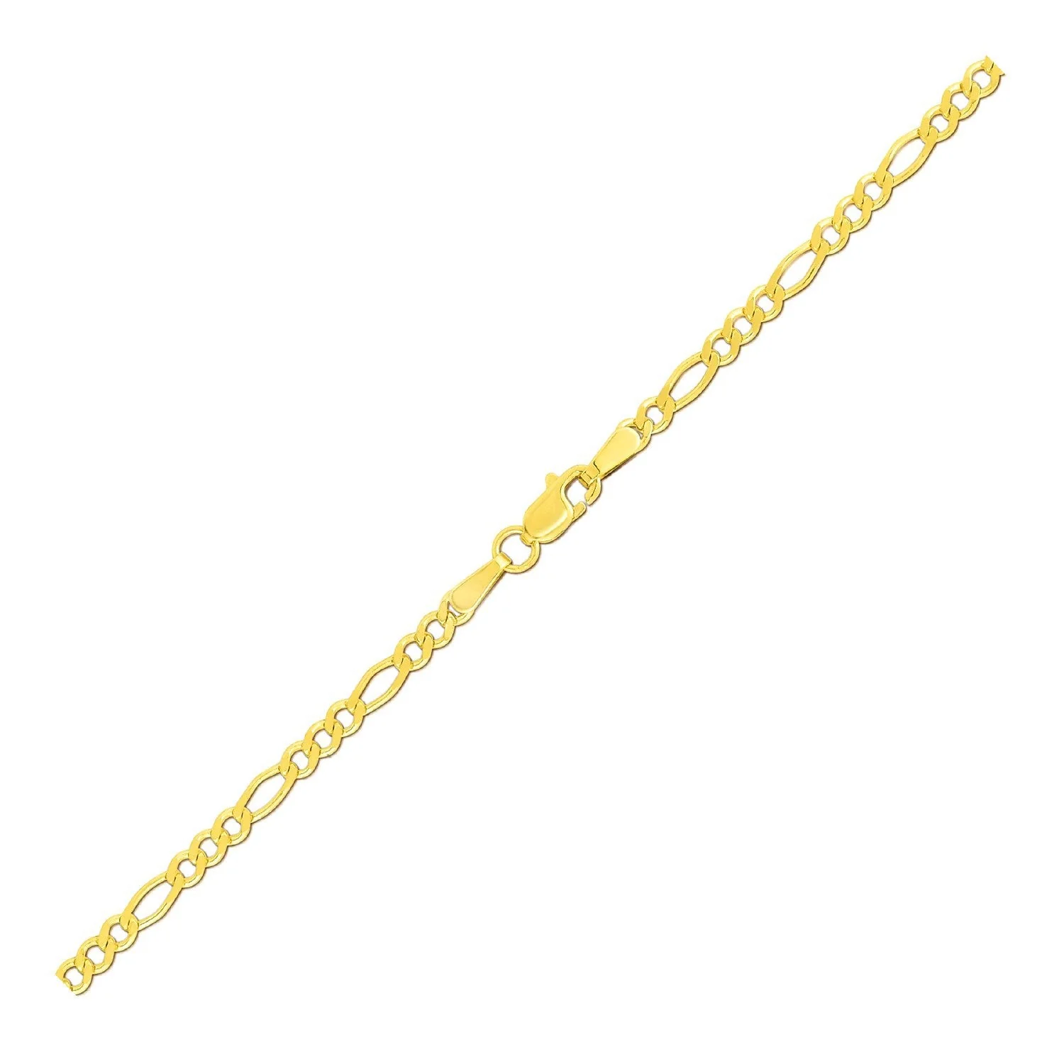 2.8mm 14k Yellow Gold Figaro Anklet - Image 2