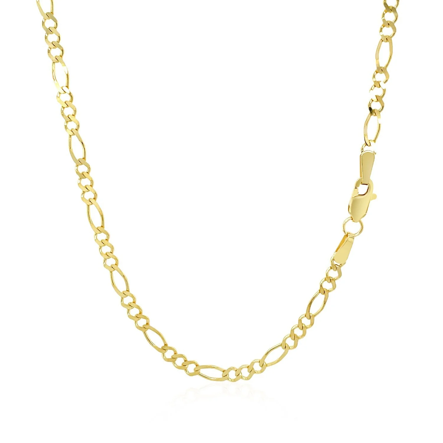 2.8mm 14k Yellow Gold Solid Figaro Chain - Image 3
