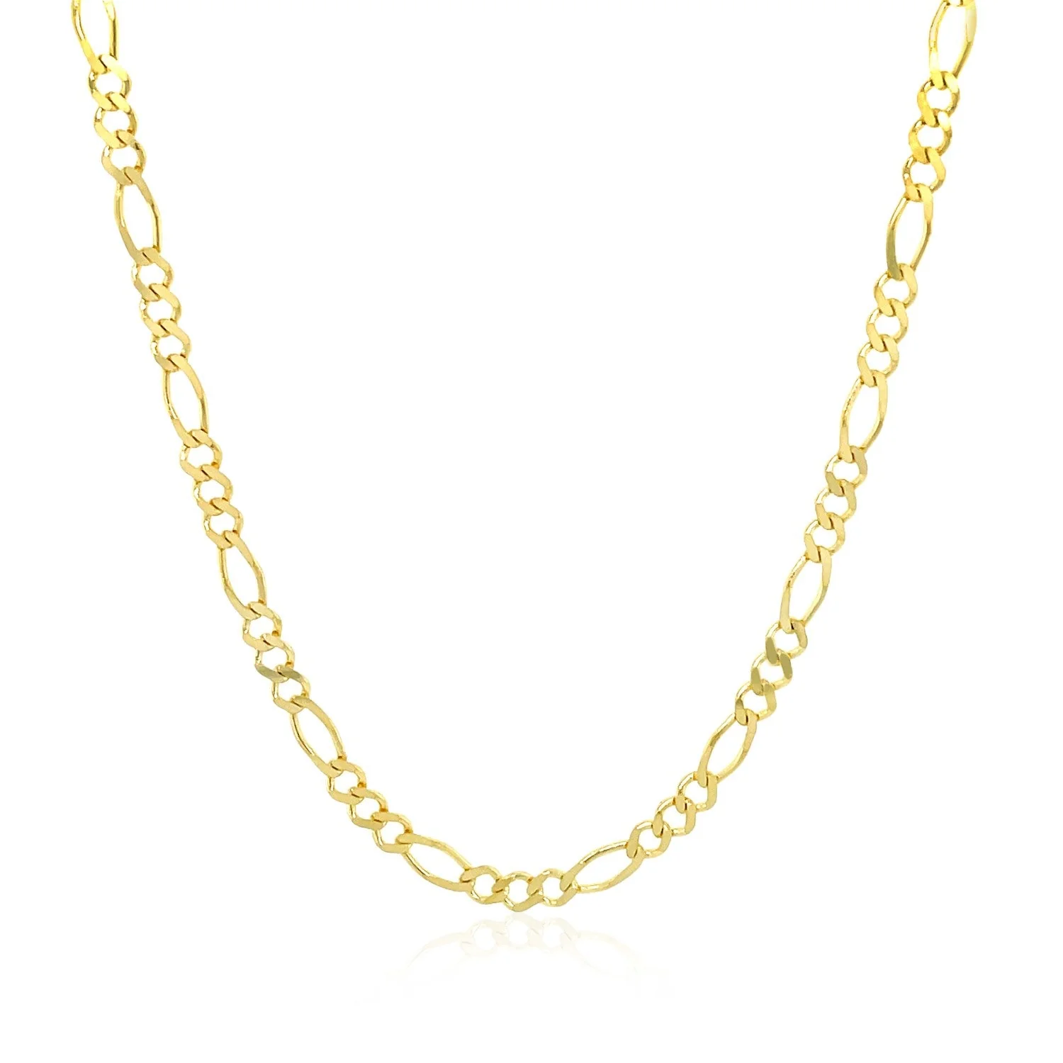2.8mm 14k Yellow Gold Solid Figaro Chain - Image 7
