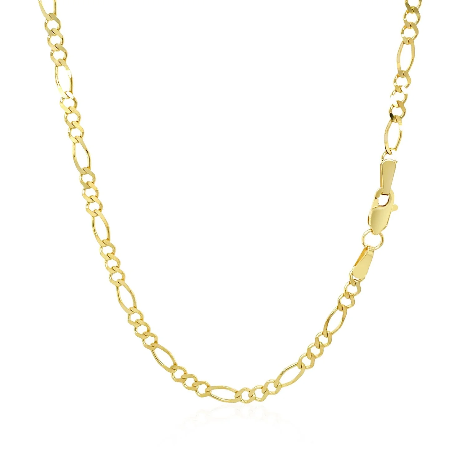 2.8mm 14k Yellow Gold Solid Figaro Chain - Image 8