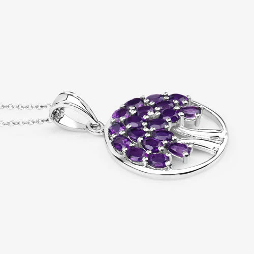 2.94 Carat Genuine Amethyst .925 Sterling Silver Pendant - Image 10