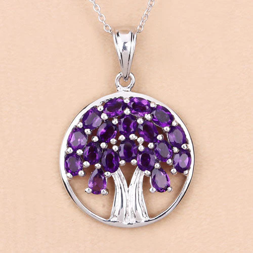 2.94 Carat Genuine Amethyst .925 Sterling Silver Pendant - Image 11