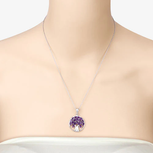 2.94 Carat Genuine Amethyst .925 Sterling Silver Pendant - Image 12