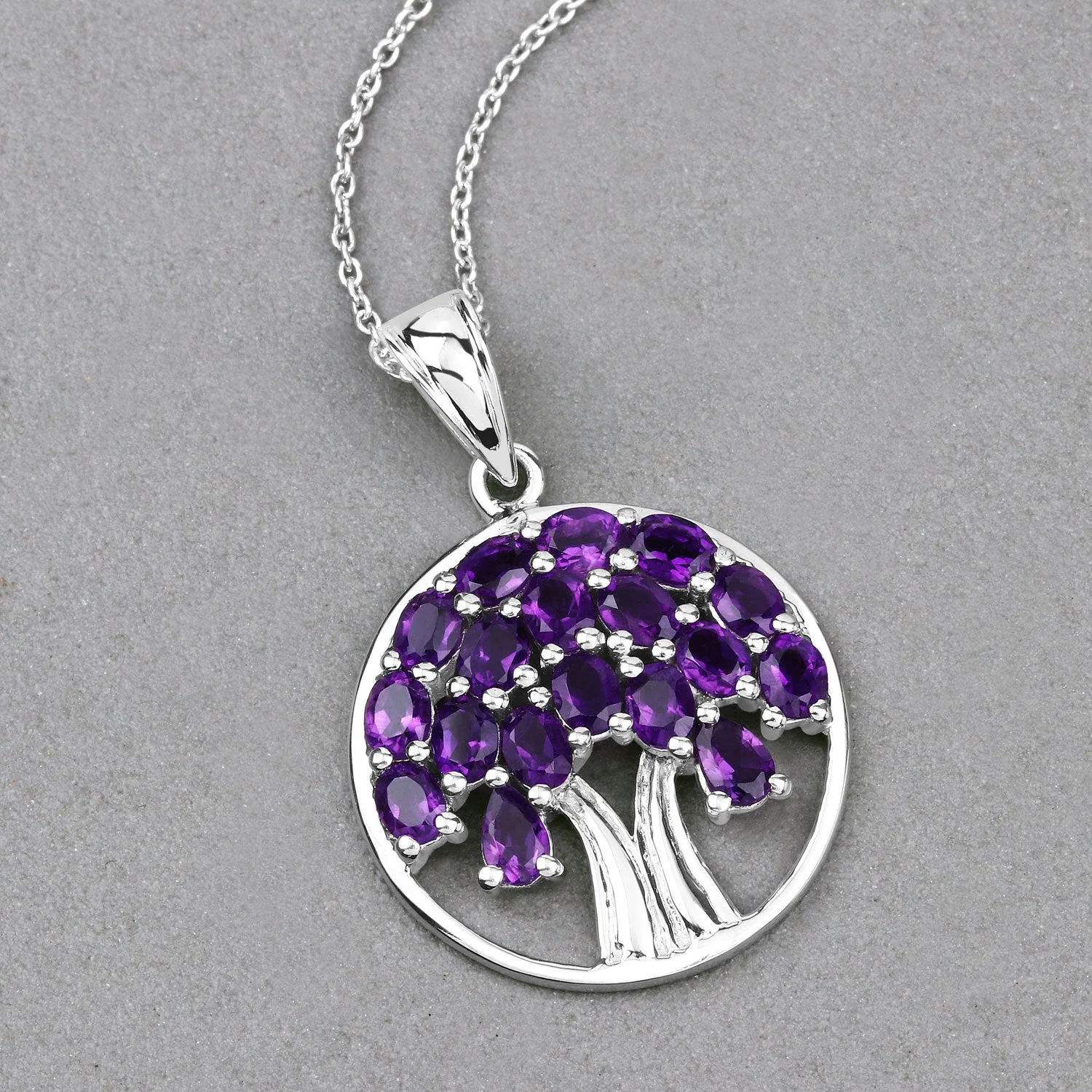 2.94 Carat Genuine Amethyst .925 Sterling Silver Pendant - Image 4