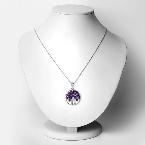 2.94 Carat Genuine Amethyst .925 Sterling Silver Pendant - Image 6