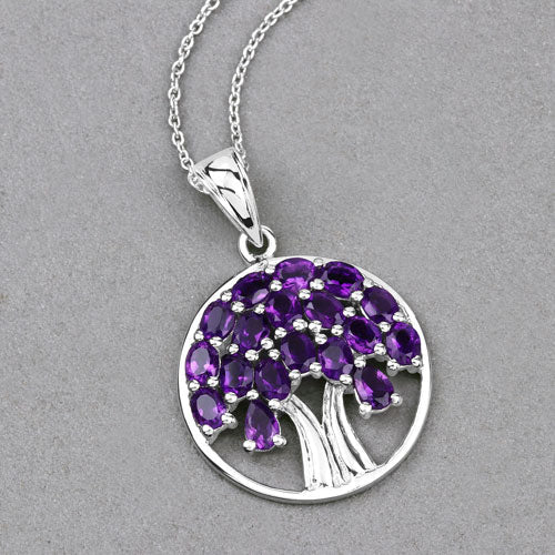 2.94 Carat Genuine Amethyst .925 Sterling Silver Pendant - Image 8