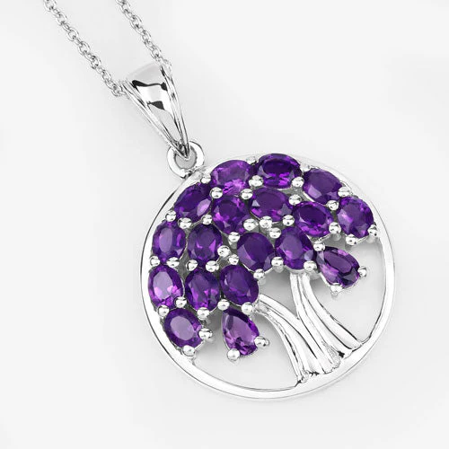 2.94 Carat Genuine Amethyst .925 Sterling Silver Pendant - Image 9