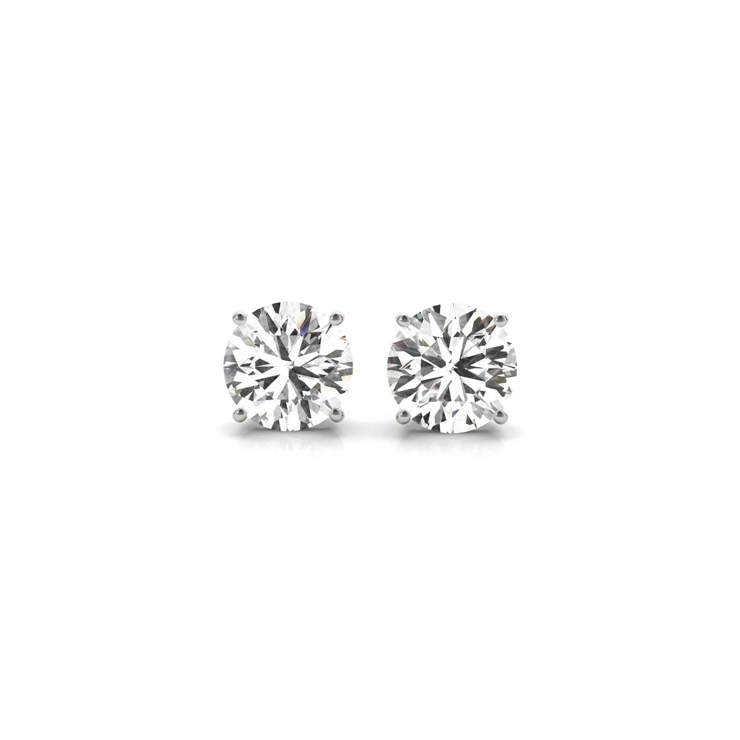 2 cttw Certified IGI Lab Grown Round Diamond Stud Earrings 14k White Gold (G/VS2) - Image 5