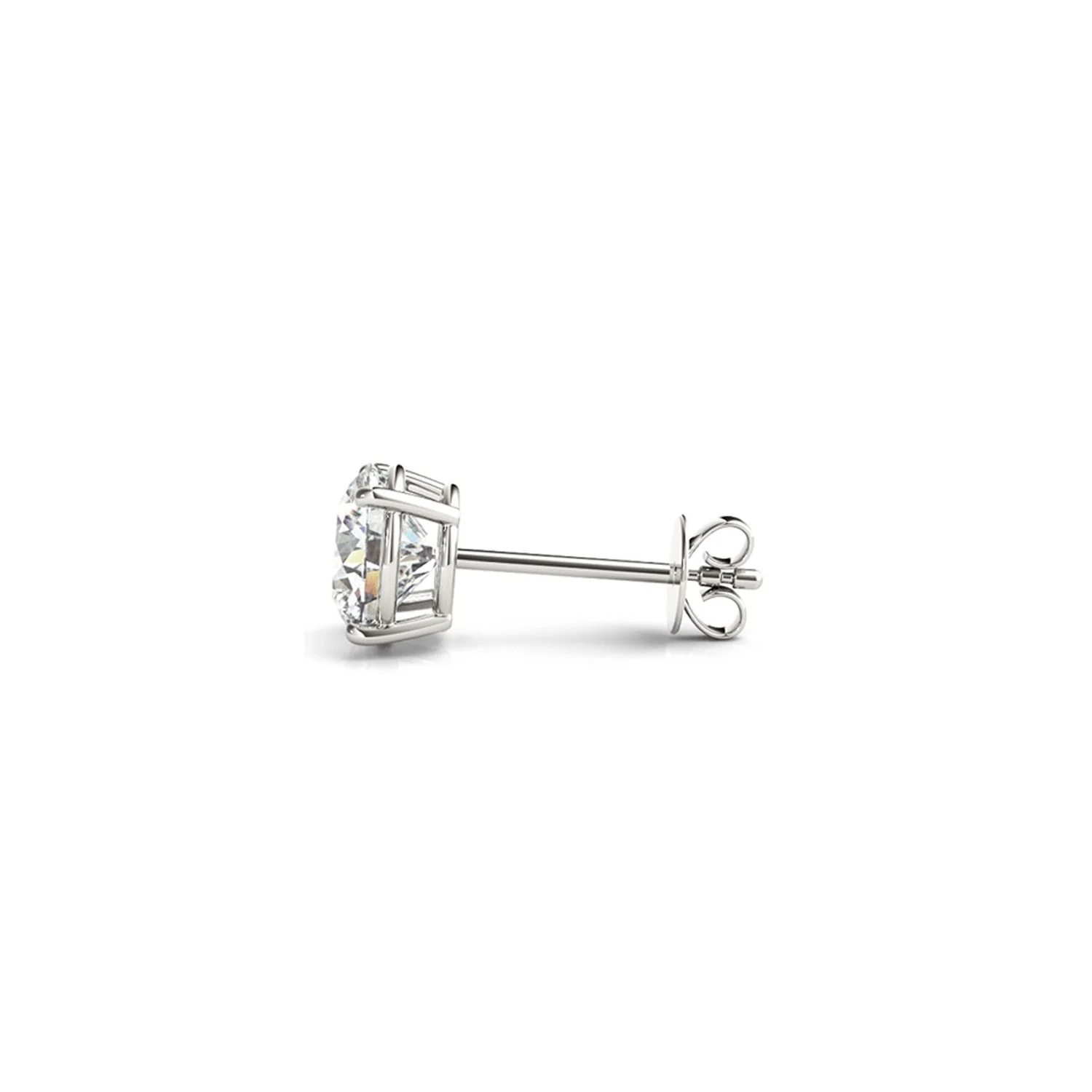 2 cttw Certified IGI Lab Grown Round Diamond Stud Earrings 14k White Gold (G/VS2) - Image 6